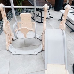 子供滑り台ブランコセットの画像