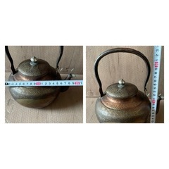 銅やかん　鎚起銅器　銅瓶　水注(水差)　昭和レトロ　古道具　骨董品の画像