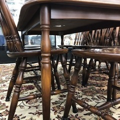 キツツキマーク ダイニングセット テーブル×1 イス×7 計8点セットの画像