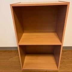 2段カラーボックス（ベージュ）①