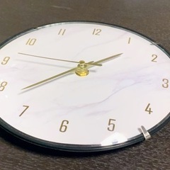 【ほぼ未使用】美品 壁掛クロック  大理石風×ゴールド 壁掛時計 動作お試しOKの画像