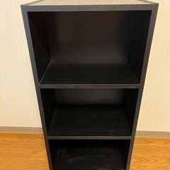 《値下げ》3段カラーボックス（黒）