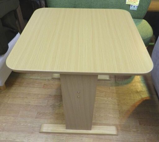 2人掛けダイニングセット テーブル幅70㎝ 回転チェア×2脚 ライトブラウン 食卓セット ニトリ　西岡店