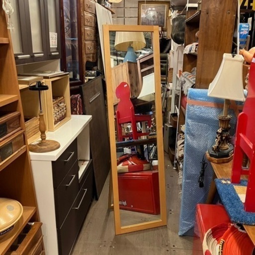 【売約済み】　無印　MUJI 良品計画　無印良品　ミラー　スタンドミラー　鏡　全身鏡　姿見　メイプル　メープル　