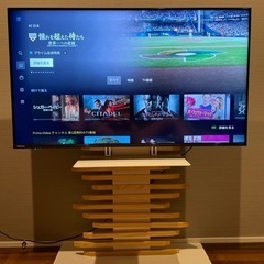 TOSHIBA REGZA 43型 2020年製 無垢材テレビスタンド付き TOSHIBA REGZA 43型 2020年製 無垢材テレビスタンド付き