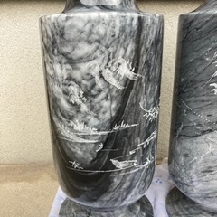 大理石の花瓶　2本セットの画像