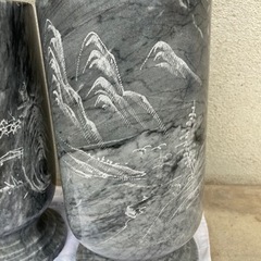 大理石の花瓶　2本セットの画像