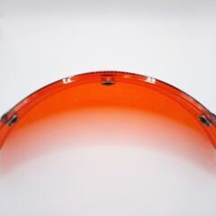ヘルメットバイザー ヘルメットバイザークリア　レッド　ショートバイザー 3点止めの画像