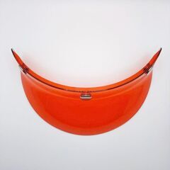 ヘルメットバイザー ヘルメットバイザークリア　レッド　ショートバイザー 3点止めの画像