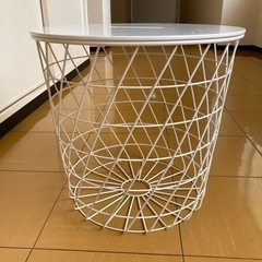 白サイドテーブル