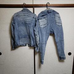 ワークマンデニムセットアップの画像