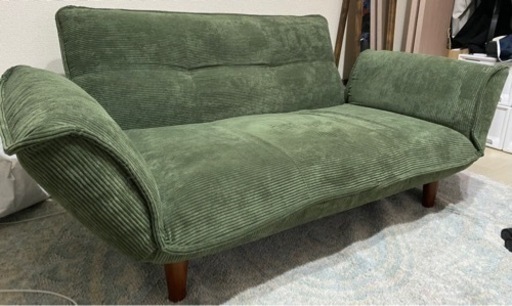 コーデュロイソファ　グリーン