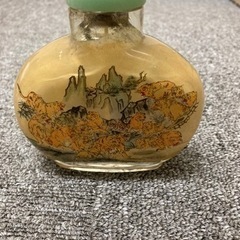 中国 骨董品　鼻煙壺  手書き内絵ガラス瓶  工芸美術品の画像