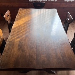 【完売☆ありがとうございました！】karimoku☆ダイニングテーブル☆椅子5脚【引き取り限定】の画像