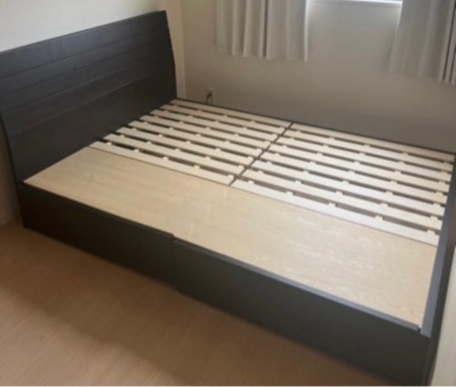 収納付きダブルベットフレーム