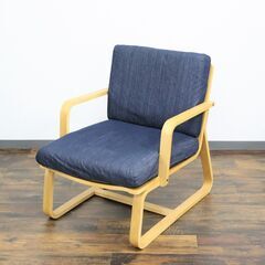 【良品】 シングルソファー 腰掛け椅子 家具 1人用椅子 ② ヤ取終了12/7】≪ZW1339ジ≫ 美品 無印良品 リビングでもつかえる
