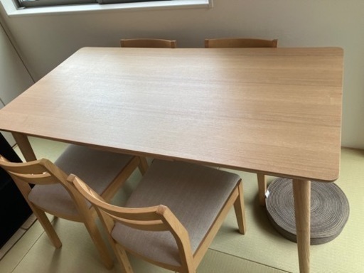 決まりました】4人テーブル×椅子4脚
