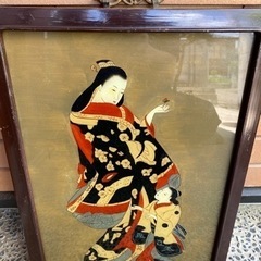 浮世絵　ガラス絵　レトロの画像