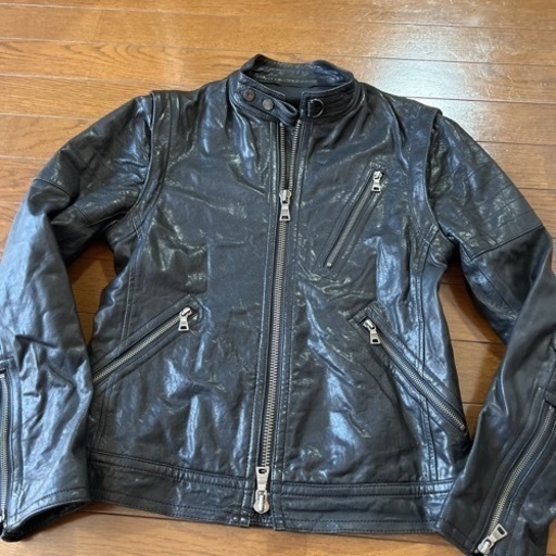 バーバリーブラックレーベル☆ラムレザーライダースジャケット