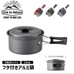スケーター　アルミメスティン1000ml＆フタ付アルミ鍋13cmセットの画像