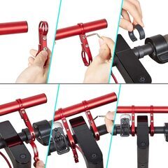 【新品】自転車 ハンドルバー 延長ブラケット 延長バー (色：レッド)の画像