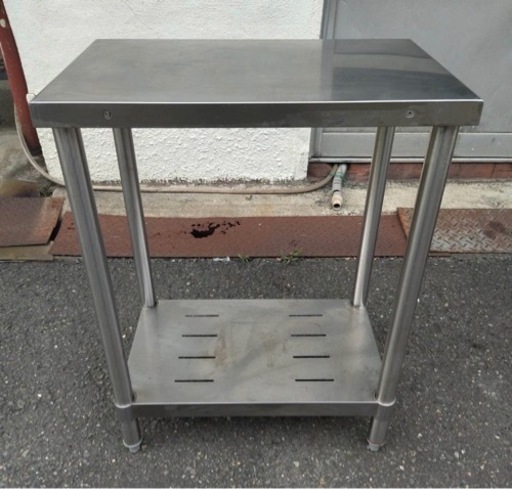 業務用 作業台 調理台 600×370×800(mm) 厨房機材 飲食店 キッチン 厨房機器 店舗用品 洗い場 ビールサーバー台 大阪発 テーブル コンロ台