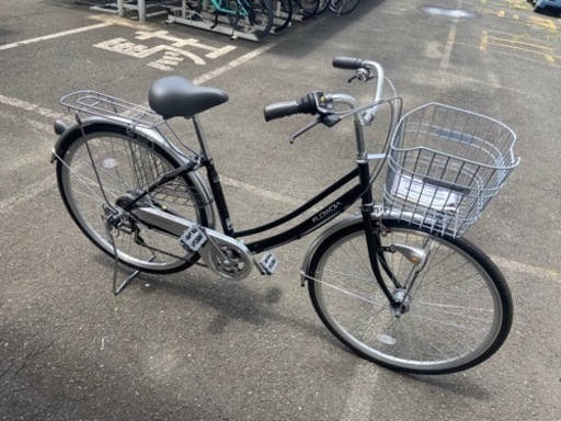 お話し中っ新品同様★パンクしない自転車 27型6段変速 LEDオ一トライ ト黒 CHACLEエアレスタイヤBAA .装備ディンプル式後輪錠