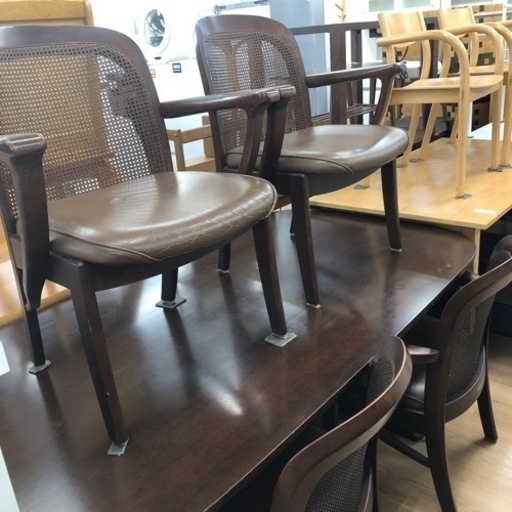 ダイニング5点セットshirakawaキズ、シート傷み有り【トレファク上福岡】