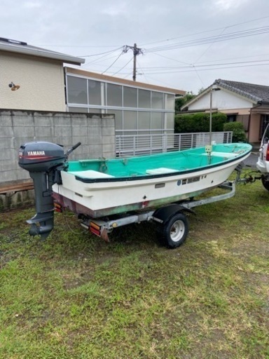 14フィートボート　9.9改15馬力　トレーラーオマケ