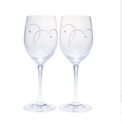 WEDGWOOD クリスタリン製ワイングラス  2個　プレゼント付き