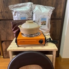 すぐに始められる★国産ヒノキ椅子のよもぎ蒸しセット