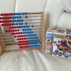 くもんの知育玩具セット　そろばんとミニ積み木
