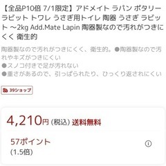 ポタリー ラビット トワレの画像