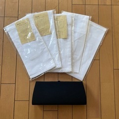 着物半衿（未使用）５枚と着物喪服バッグ