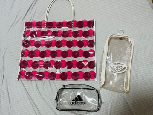 新品　ロキシー　アディダス　ビニールバックセット