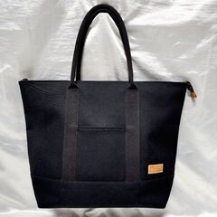 美品 BUDDY トートバッグ/ブラック/キャンバス/無地