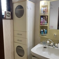 収納　キャビネット　洗面所　脱衣所　お風呂　