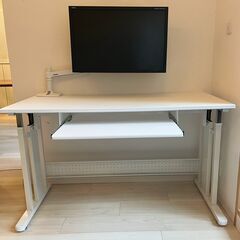 【価格応談】幅121cm　山善ゲーミングデスク（スライダー付き）...