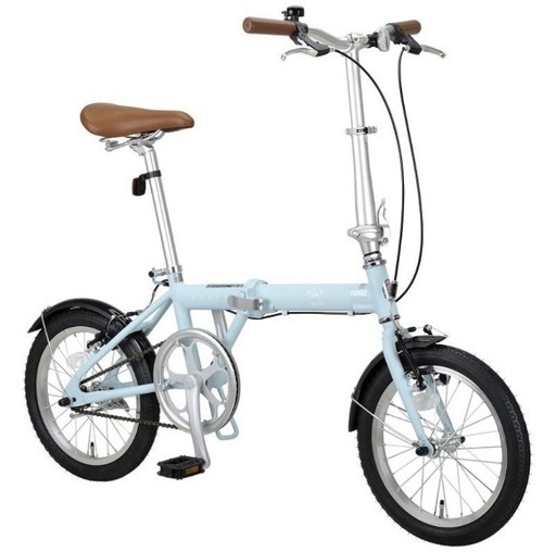 折りたたみ自転車 キャプテンスタッグ AL-FDB161 軽量折りたたみ自転車 アルミフレーム 16インチ サックス