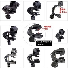 車載ホルダー クリップ式 ダッシュボード/デスク適用 スマホスタンド 360度回転可 着脱簡単 落下防止 iPhone Android 6.5インチまで多機種対応の画像