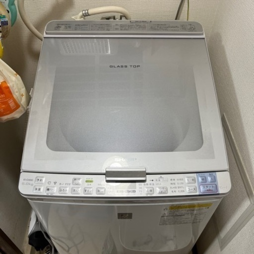 SHARP シャープ GLASSTOP 全自動洗濯機 8kg