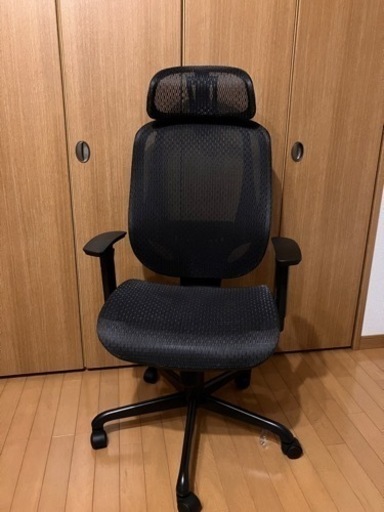 ニトリ　ワーキングチェア　クエト　BK (一部配送可)