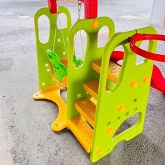 ベビージム 滑り台 ブランコ付き 室内遊具の画像