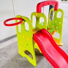 ベビージム 滑り台 ブランコ付き 室内遊具の画像