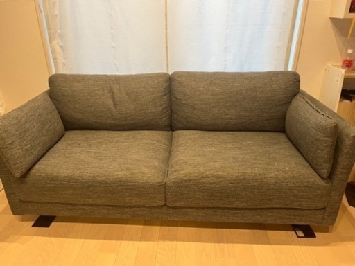 【美品】　ニトリ　3人用布張りソファ(CA10 DR-GY)
