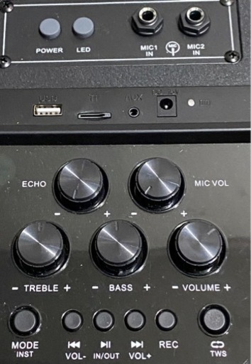 決定済み）ポータブルBluetoothスピーカー　マイク付き
