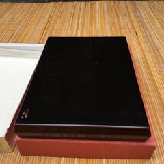 【レトロ珍品？】大丸特撰 金 帯松 お手許筥 未使用品 うるし工芸 米永 文箱 漆 工芸品 大丸美術工芸品部の画像