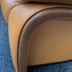 高級家具　カリモク　チターノ　3Pソファ　オットマン付き　3人掛けの画像