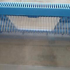 フタ付きプラスチック水槽3個＋浅型水槽の画像