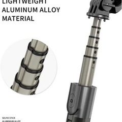 新品　撮り棒SELFIE STICK L03コンパクトリモコン付　三脚一脚の画像